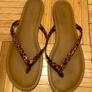 J Crew animal print sandals Size 9